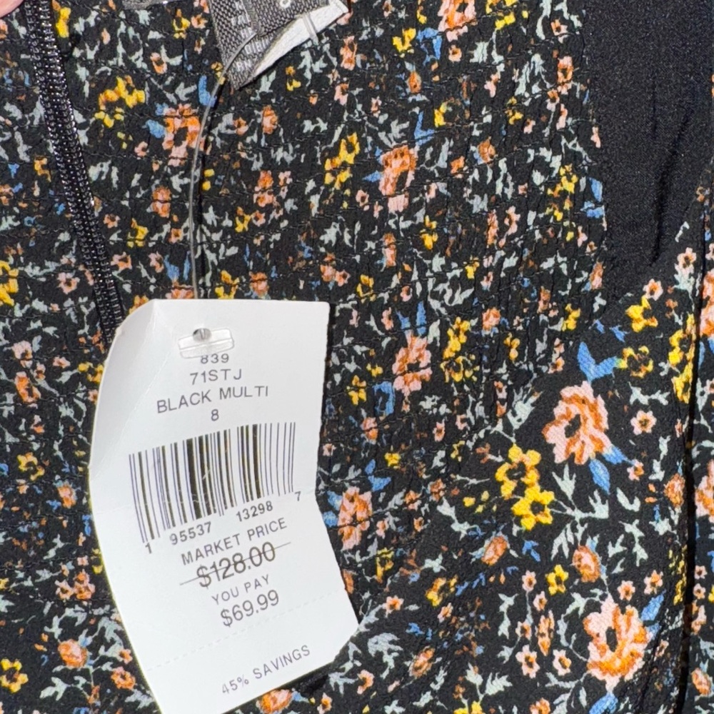 FRENCH CONNECTION Delmira Verona Floral Print Mini Dress Womens Size 8 - NWT - Picture 6 of 6